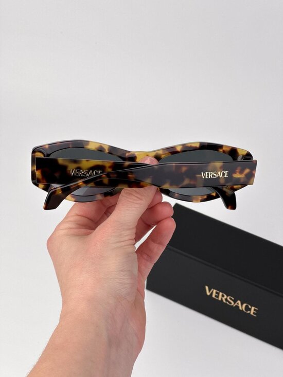Versace Sunglasses – Brown Yellow Havana Oval Grey Women VE4487 777/87 main image 10